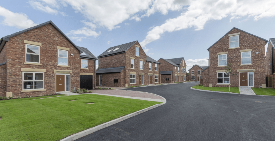 External view of new build homes