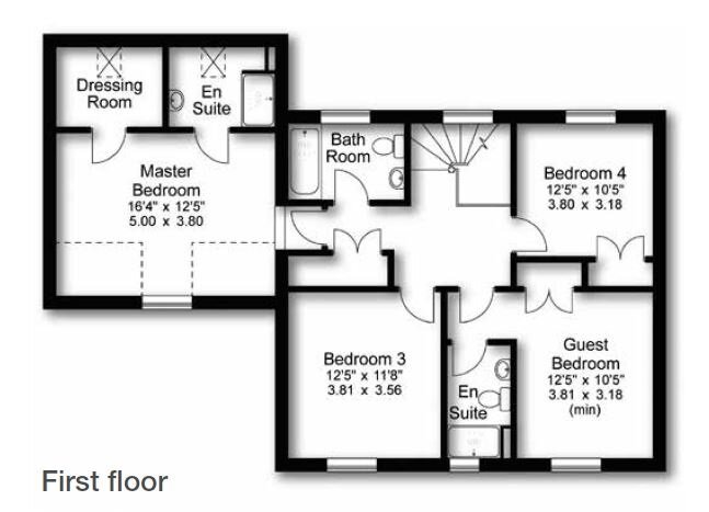 plot 1 oak first floor floor plan