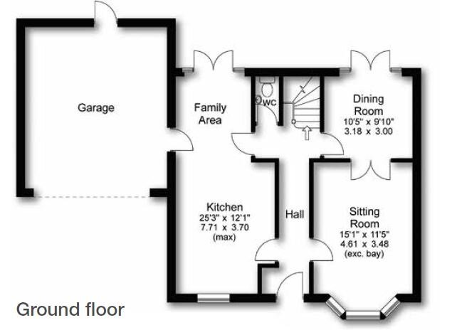 plot 1 oak ground floor floor plan