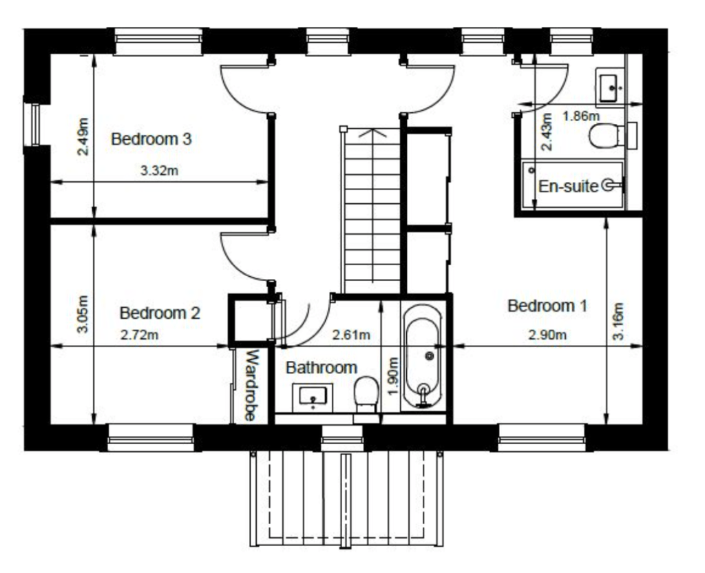 first floor plan for plot 4 meynell