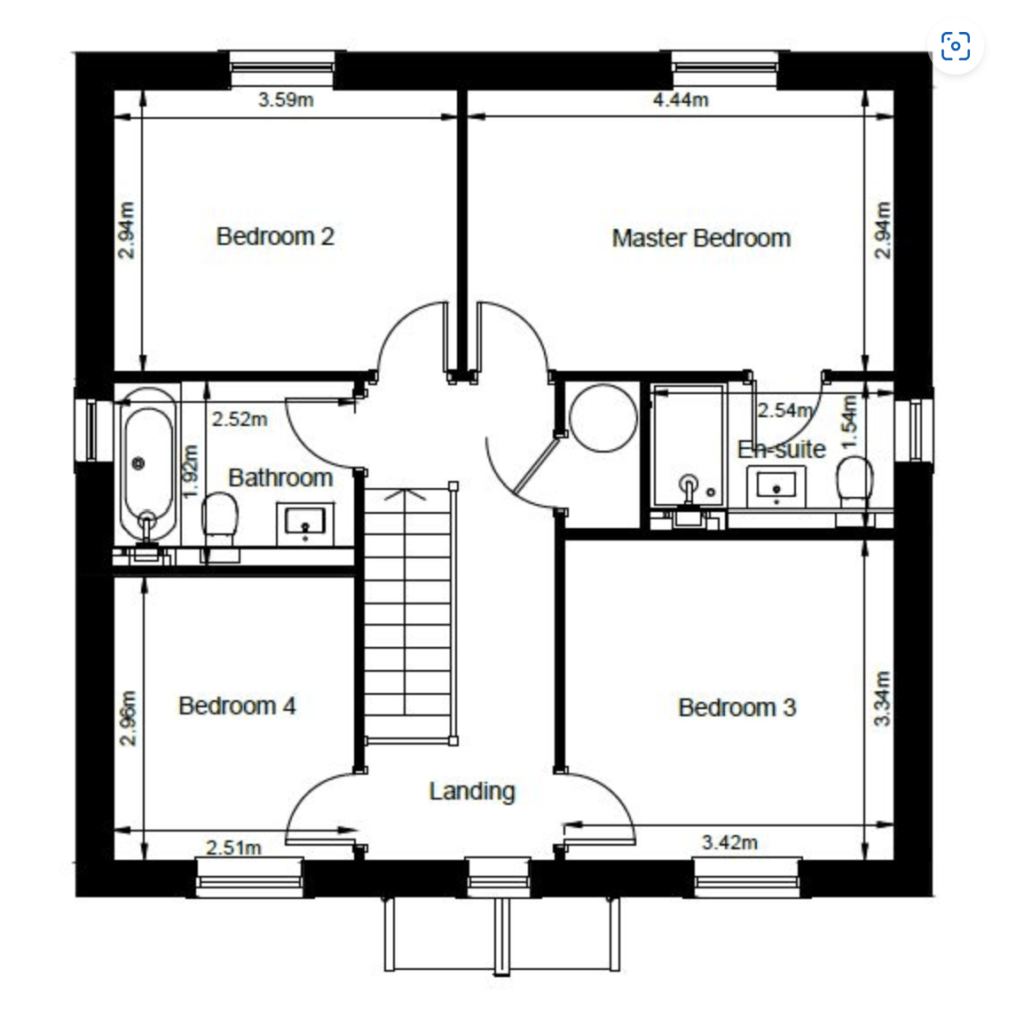 first floor plan plot 2 mortain