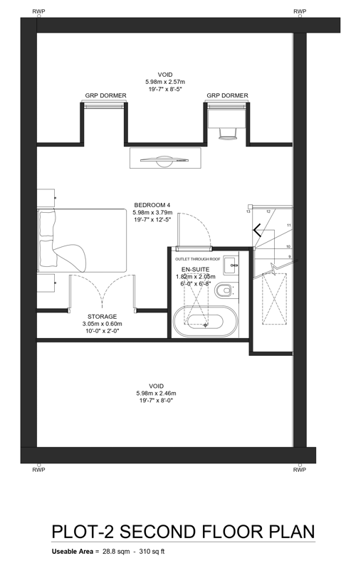 plot 2 second floor plan