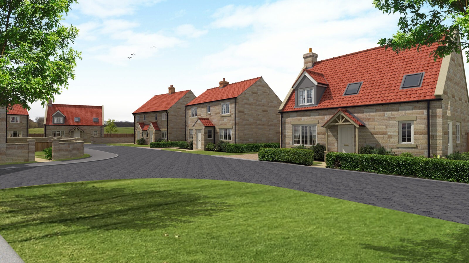 5 Houses from the Whorlton Meadows Completed Site